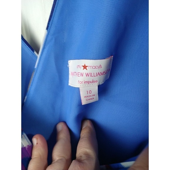 Matthew Williamson V Necklines Pleated Knee Length Fit And Flare Dress. Size 10 - Picture 10 of 12